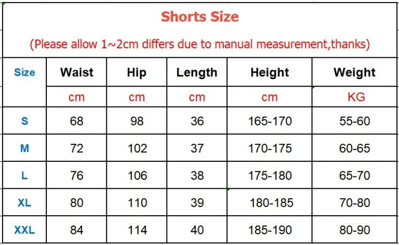 Men's Fitness Training Shorts Summer 2 In 1 Quick Dry