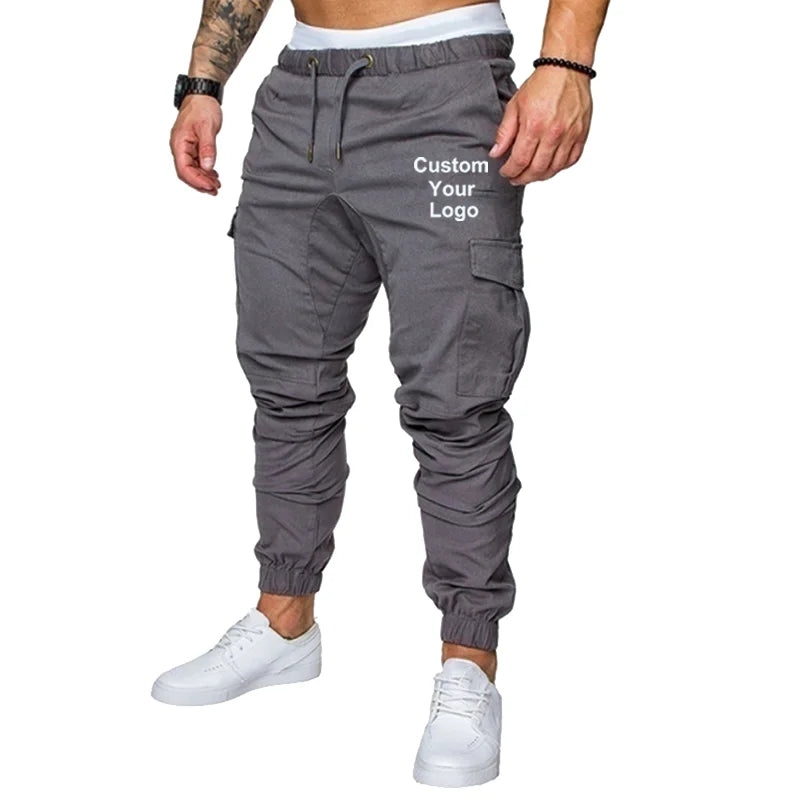 Men's Fitness Custom Your Logo Training Sports Pants Jogger Men's Fashion Casual Feet Sports Pants Bottoms Sportswear
