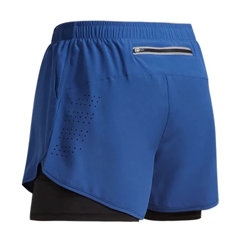 Men's Fitness Training Shorts Summer 2 In 1 Quick Dry