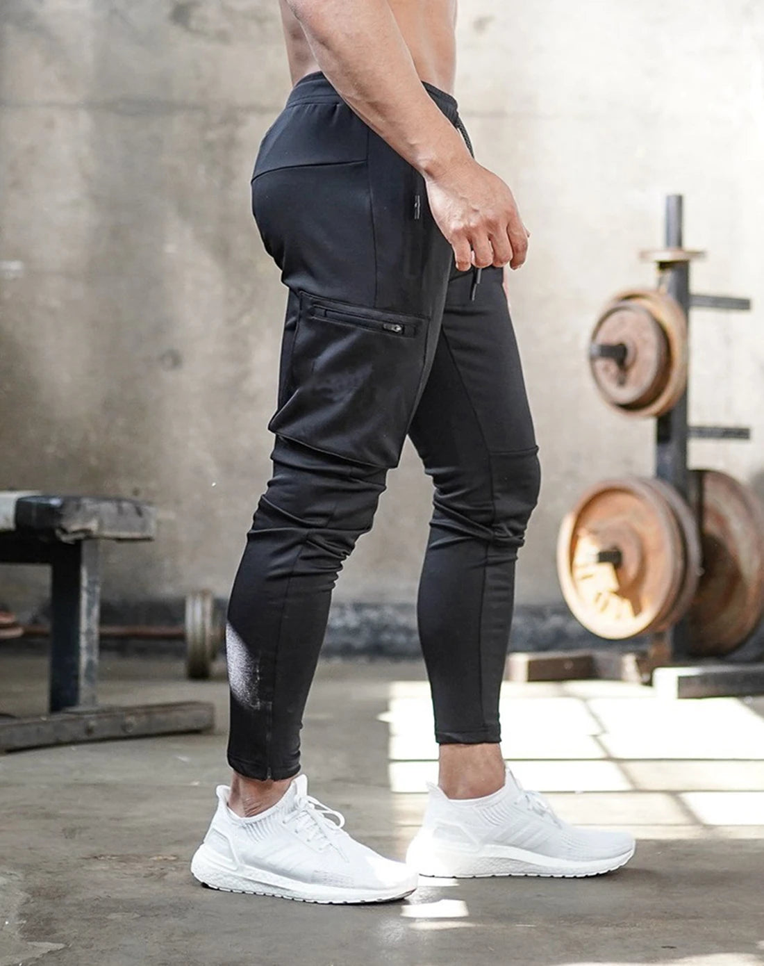 Mens Fitness Leggings Running Jogging Green Pants Joggers Streetwear Multi-pocket Trousers Sport Training Bottoms Sweatpants