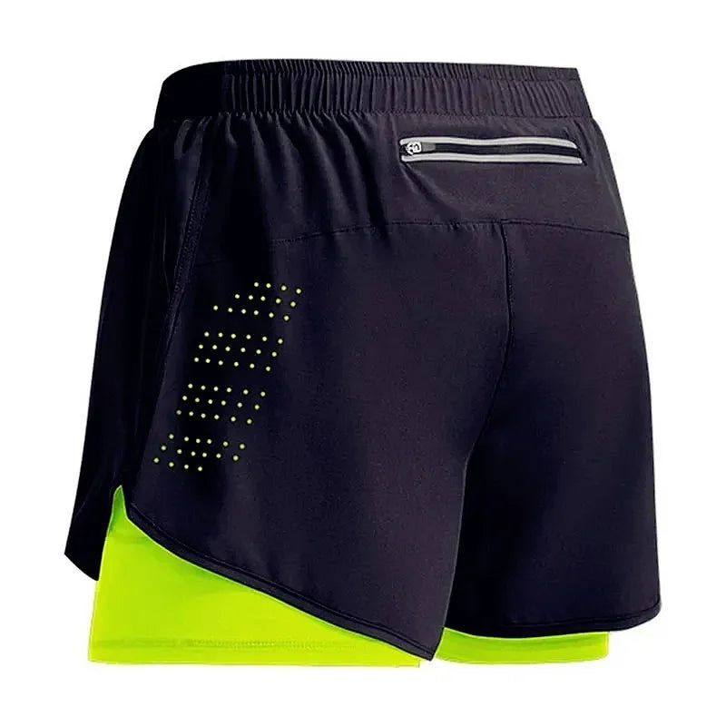 Men's Fitness Training Shorts Summer 2 In 1 Quick Dry