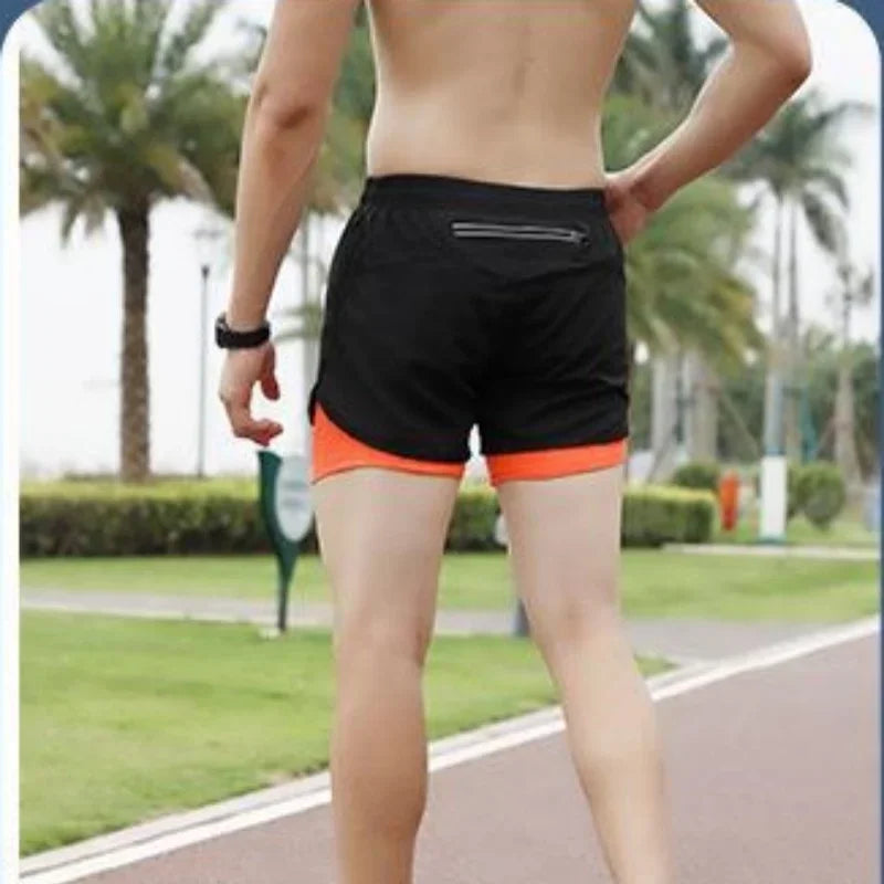 Men's Fitness Training Shorts Summer 2 In 1 Quick Dry