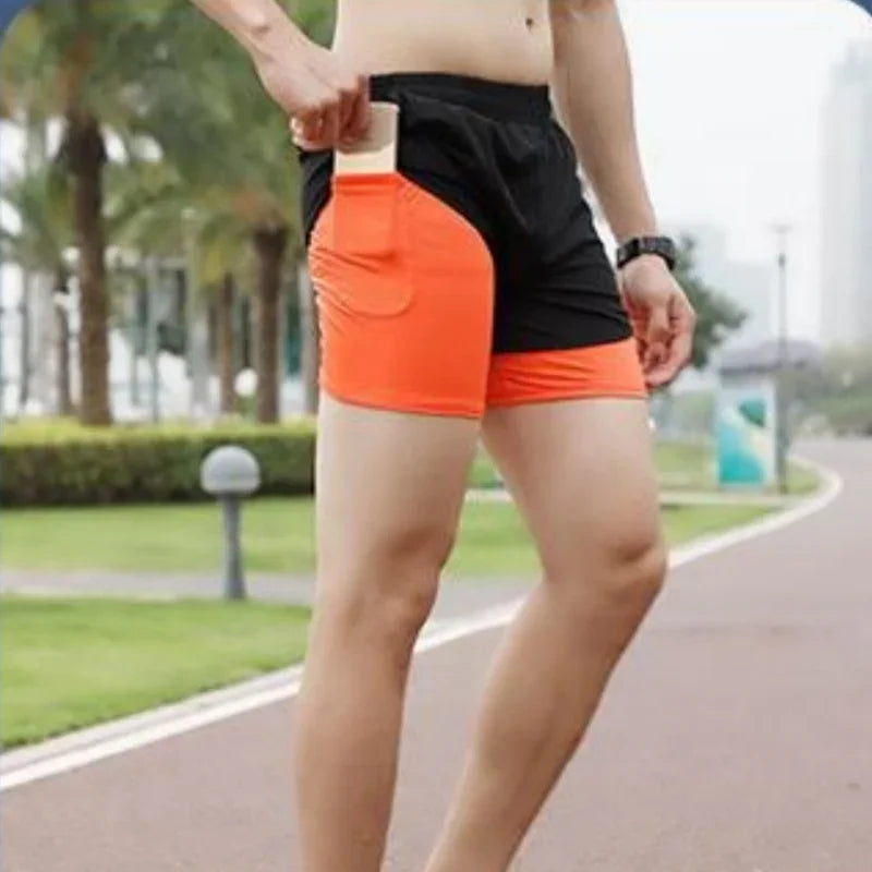 Men's Fitness Training Shorts Summer 2 In 1 Quick Dry