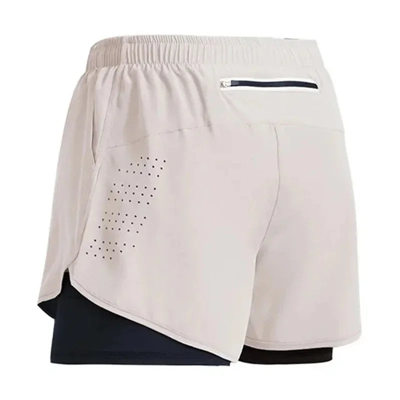 Men's Fitness Training Shorts Summer 2 In 1 Quick Dry