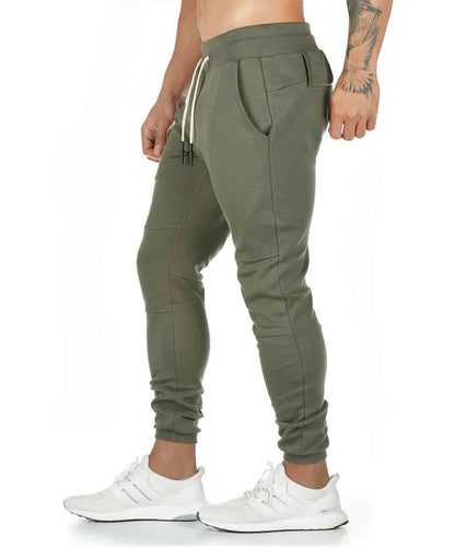 New Cotton Men Sweatpants with Towel Rack and Cell Phone Pocket Running Tights Pants Men Sporting Leggings Workout Pants