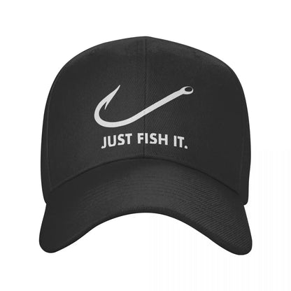 Classic Just Fish It Baseball Cap Breathable Fisherman Hat