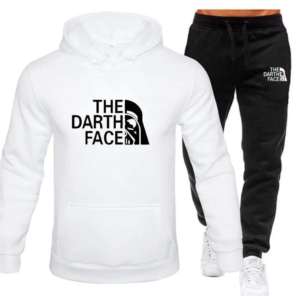Casual Men's 2-Piece Set with Zipper Jacket and Sweatpants