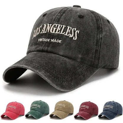 Fashion Casual Baseball Cap for Women Men Cotton Soft Top Hats Unisex Los Angeles Embroidery Snapback Hat Hiking Sunscreen Caps