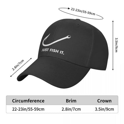 Classic Just Fish It Baseball Cap Breathable Fisherman Hat