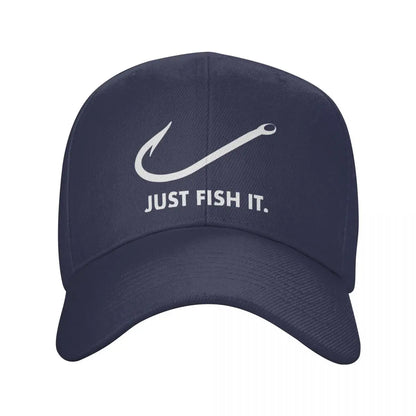 Classic Just Fish It Baseball Cap Breathable Fisherman Hat