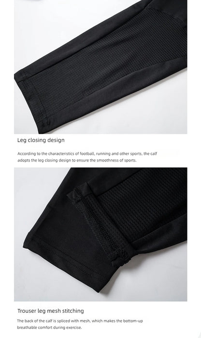 KELME football training pants men fall and winter running workout exercise pants breathable fleece lined skinny pants