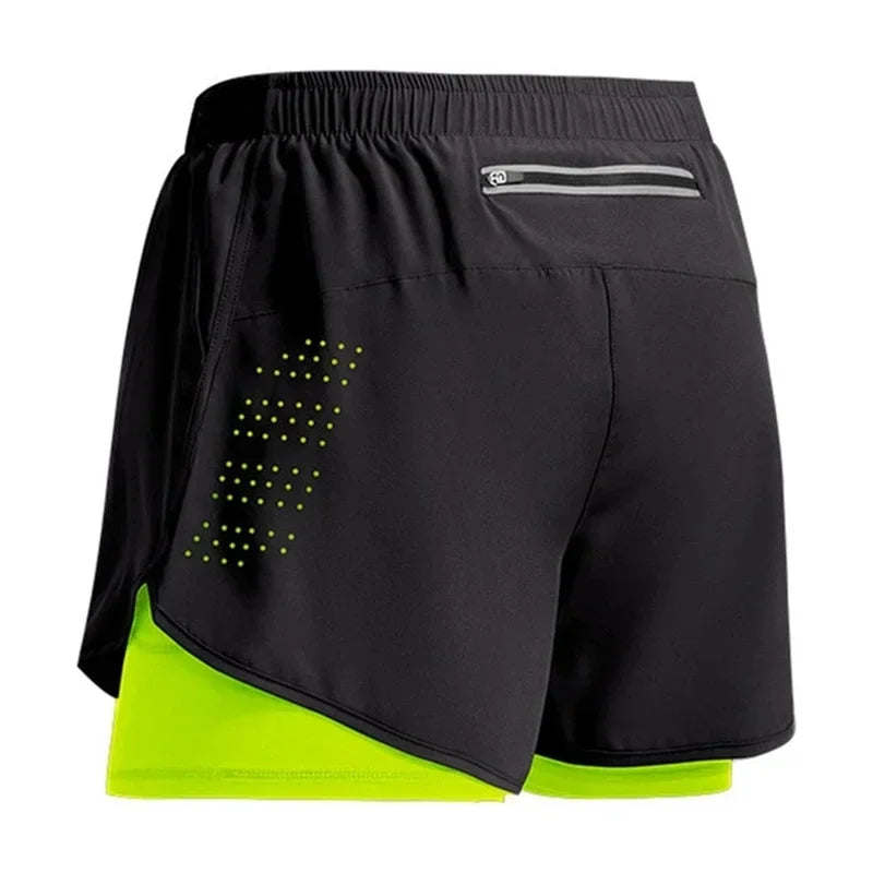 Men's Fitness Training Shorts Summer 2 In 1 Quick Dry