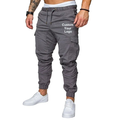 Men's Fitness Custom Your Logo Training Sports Pants Jogger Men's Fashion Casual Feet Sports Pants Bottoms Sportswear