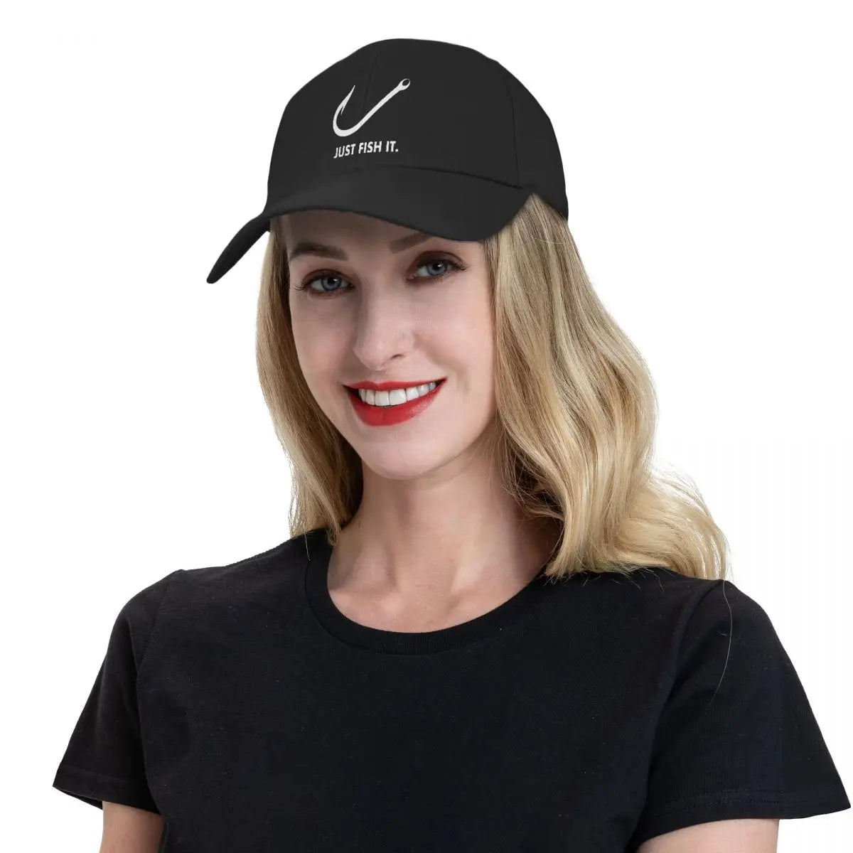 Classic Just Fish It Baseball Cap Breathable Fisherman Hat