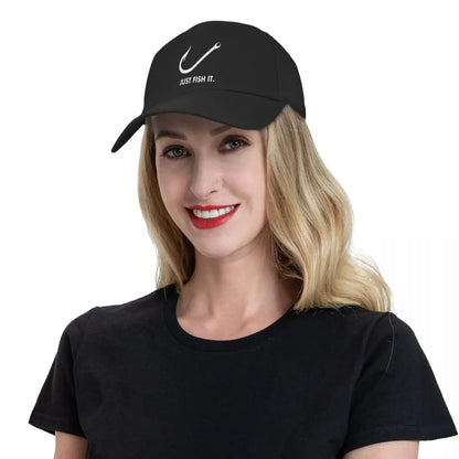Classic Just Fish It Baseball Cap Breathable Fisherman Hat