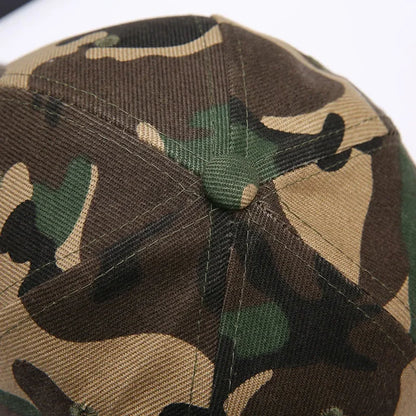 Men Women Summer Cotton Camouflage Printed Baseball Caps Sunhat Outdoor Unisex  Sports Adjustable Snapback Anti-UV Hat Visors