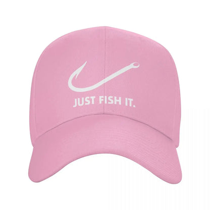 Classic Just Fish It Baseball Cap Breathable Fisherman Hat