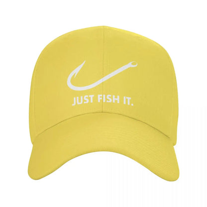 Classic Just Fish It Baseball Cap Breathable Fisherman Hat