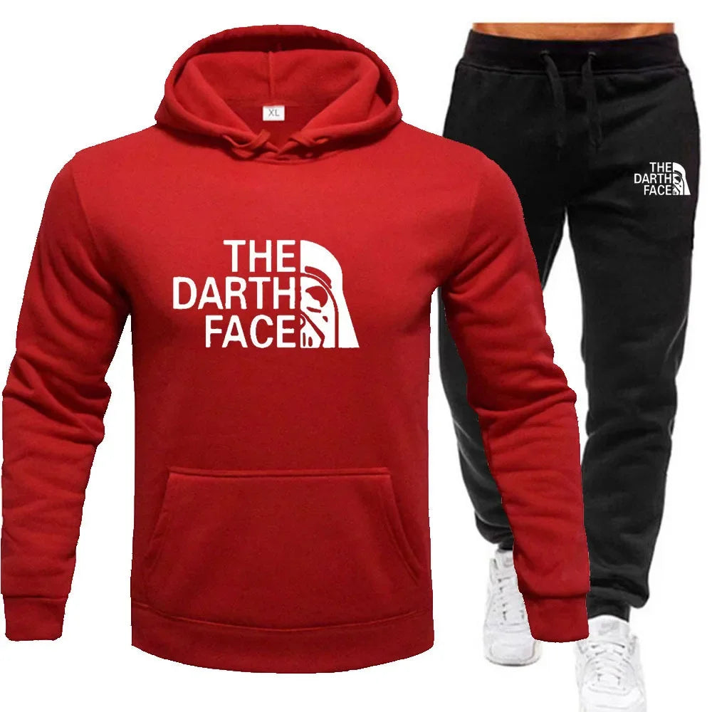 Casual Men's 2-Piece Set with Zipper Jacket and Sweatpants