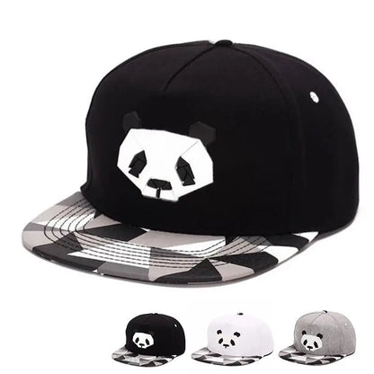 Fashion spring summer lovers baseball cap hip hop Street dance caps male Ms cute panda rubber snapback hats sports leisure hats