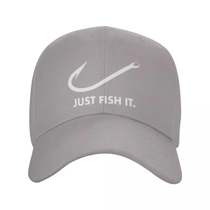 Classic Just Fish It Baseball Cap Breathable Fisherman Hat