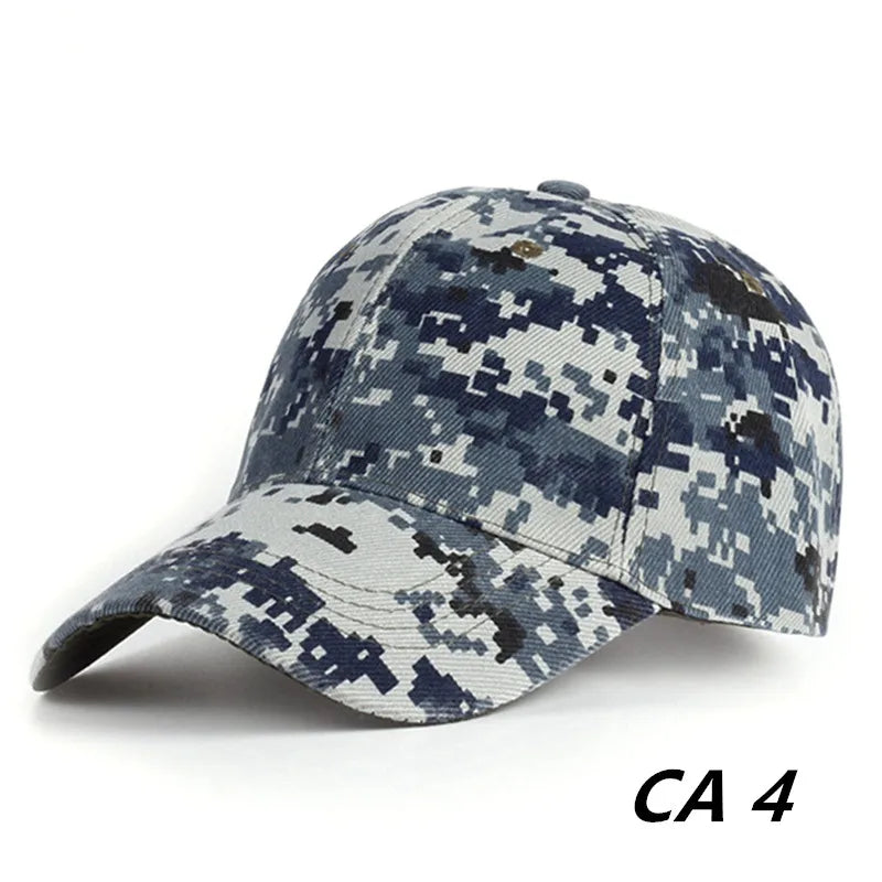 Men Women Summer Cotton Camouflage Printed Baseball Caps Sunhat Outdoor Unisex  Sports Adjustable Snapback Anti-UV Hat Visors