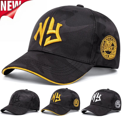 Fashion NY Three-dimensional Embroidery Baseball Hat Men Women Summer Sunscreen Cap Adjustable Bone Hat Snapback Hat ﻿