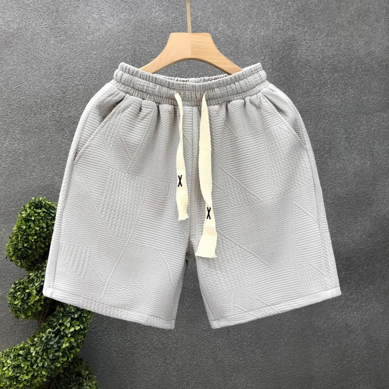 Gmiixder Minimalist Dark Patterned Shorts Men's Clothing Popular Summer Half Sweatpants 2023 New Trend for Men's Casual Shorts