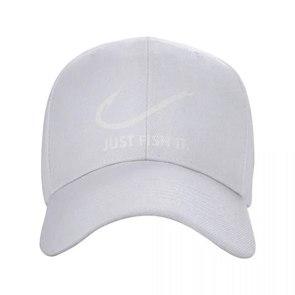 Classic Just Fish It Baseball Cap Breathable Fisherman Hat