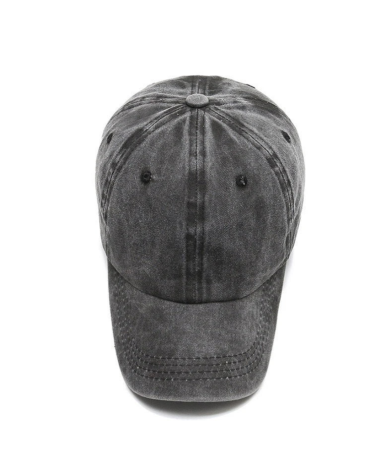 Four Seasons New Men's Bare Plate Washed Baseball Cap Outdoor Naked Travel Sunshade Sunscreen Hat Korean Street Trendy Hat