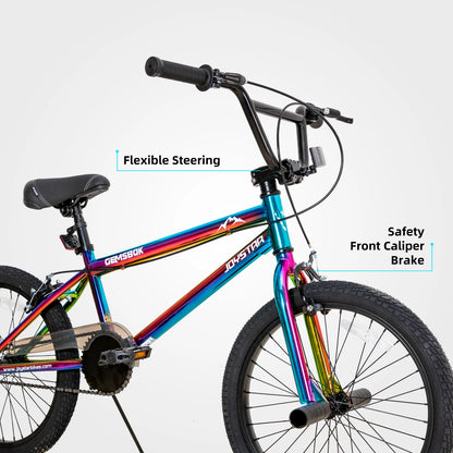 JOYSTAR 20 Inch Kids BMX Bike for Boys Girls Ages 7-12 Years, 20" Kids Bikes for Beginner,Dual Hand Brakes, 2 Pegs,