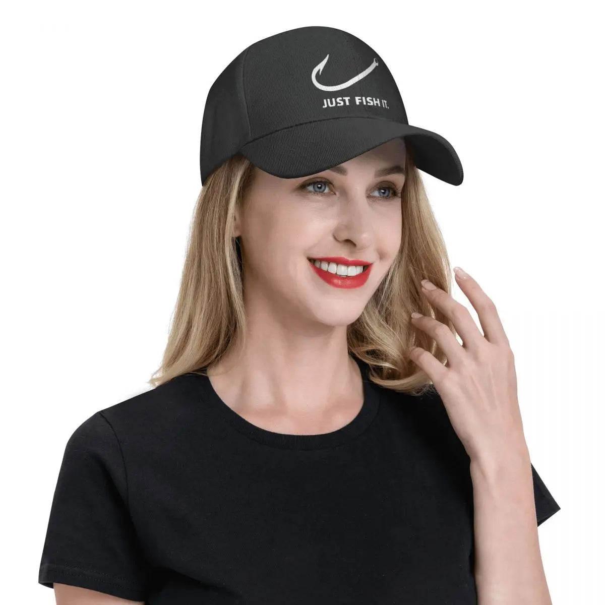 Classic Just Fish It Baseball Cap Breathable Fisherman Hat