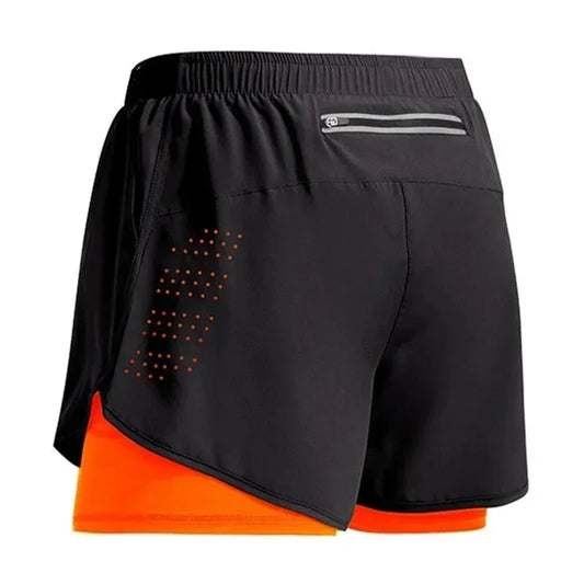 Men's Fitness Training Shorts Summer 2 In 1 Quick Dry