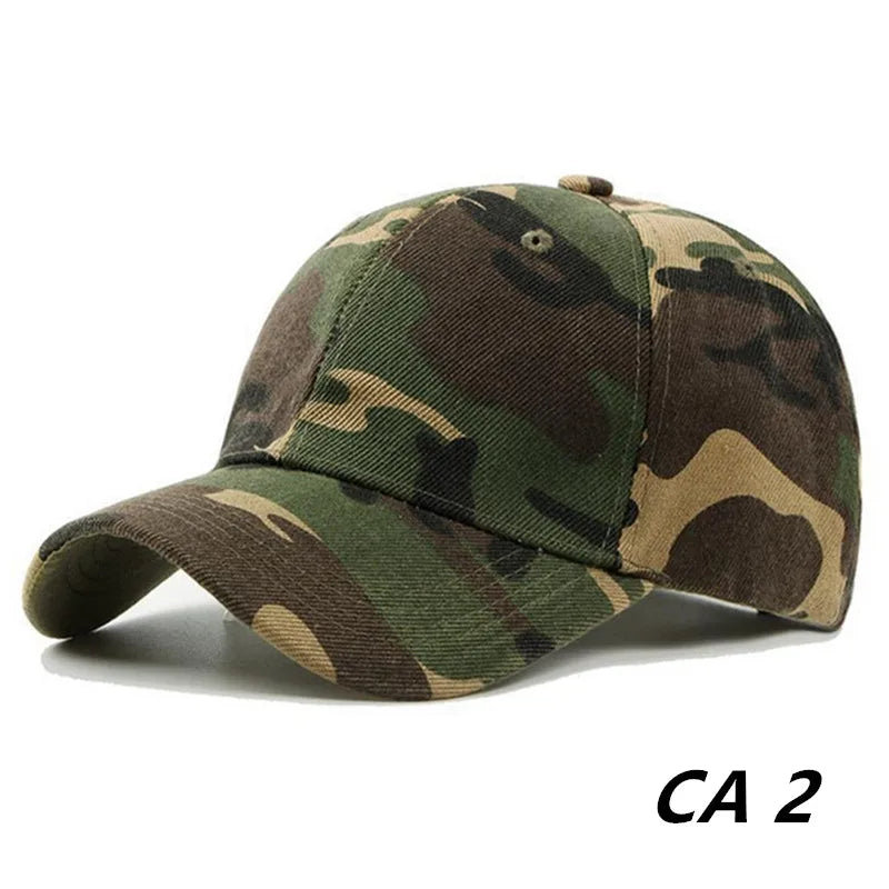 Men Women Summer Cotton Camouflage Printed Baseball Caps Sunhat Outdoor Unisex  Sports Adjustable Snapback Anti-UV Hat Visors