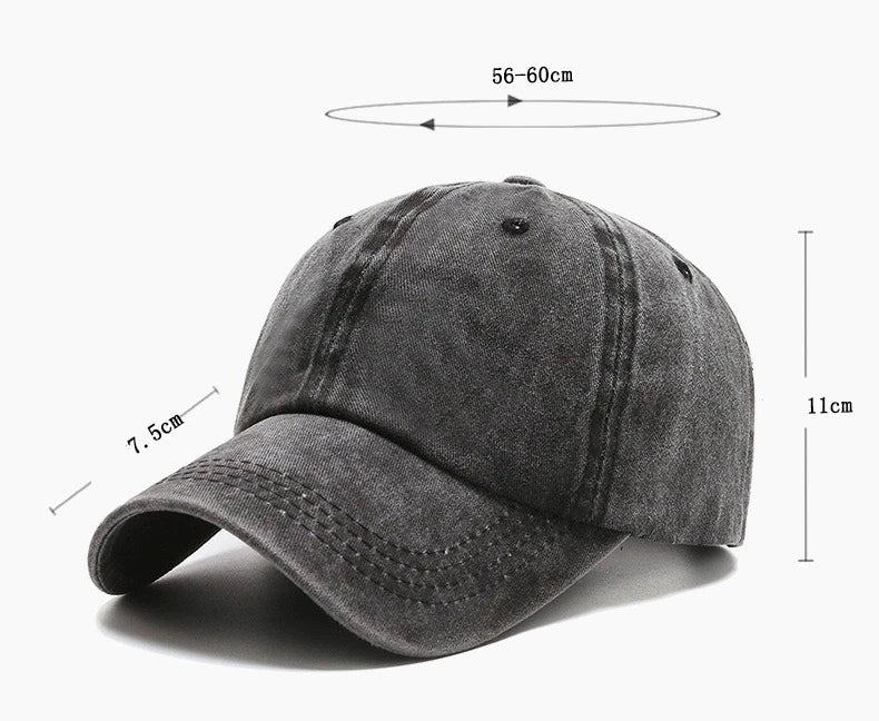 Four Seasons New Men's Bare Plate Washed Baseball Cap Outdoor Naked Travel Sunshade Sunscreen Hat Korean Street Trendy Hat
