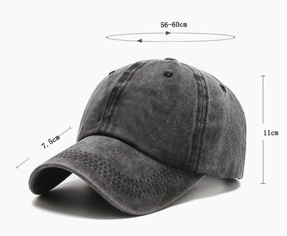 Four Seasons New Men's Bare Plate Washed Baseball Cap Outdoor Naked Travel Sunshade Sunscreen Hat Korean Street Trendy Hat