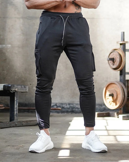 Mens Fitness Leggings Running Jogging Green Pants Joggers Streetwear Multi-pocket Trousers Sport Training Bottoms Sweatpants