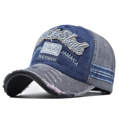 Men Woman's Baseball Caps Adjustable Casual Retro Embroidered 1969 Cotton Sun Hats Unisex Solid Color Outdoor Visor Fitted Hats