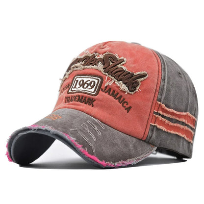 Men Woman's Baseball Caps Adjustable Casual Retro Embroidered 1969 Cotton Sun Hats Unisex Solid Color Outdoor Visor Fitted Hats