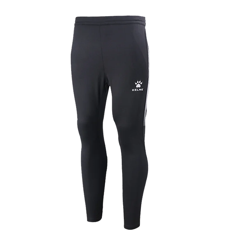 KELME football training pants men fall and winter running workout exercise pants breathable fleece lined skinny pants