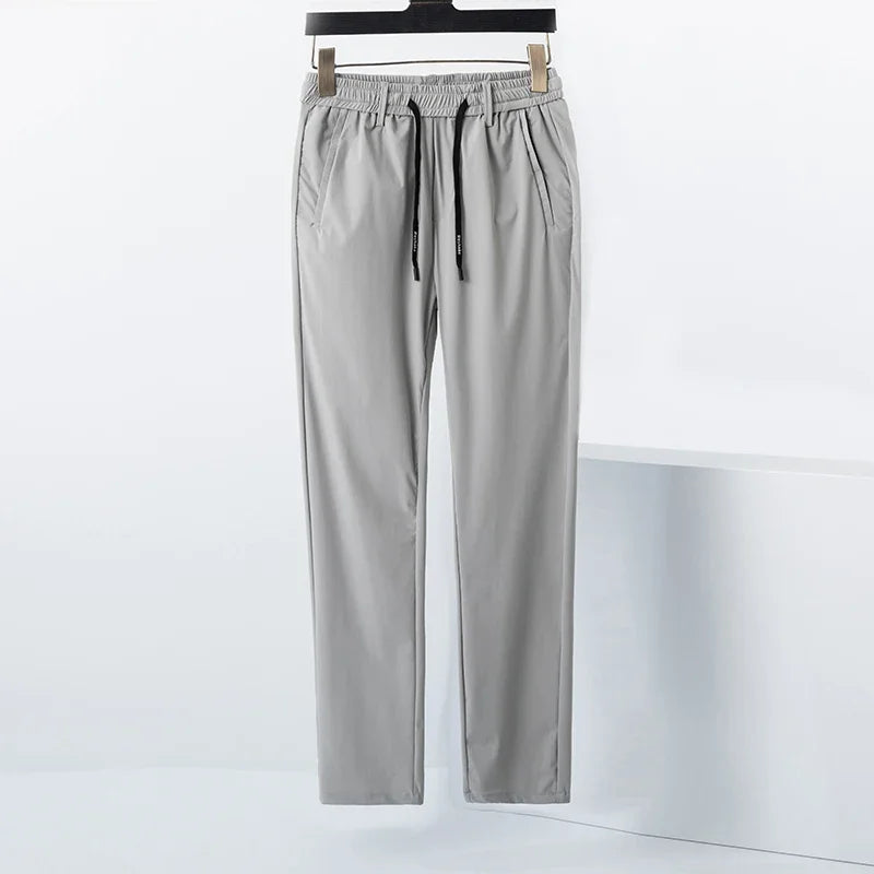 KUBRO 2024 Outdoor Quick Drying Pants Men's Summer Thin Section Elastic Sports Leisure Ice Silk Mountaineering Long  Full Length