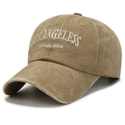 Fashion Casual Baseball Cap for Women Men Cotton Soft Top Hats Unisex Los Angeles Embroidery Snapback Hat Hiking Sunscreen Caps