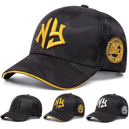 Fashion NY Three-dimensional Embroidery Baseball Hat Men Women Summer Sunscreen Cap Adjustable Bone Hat Snapback Hat ﻿