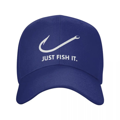 Classic Just Fish It Baseball Cap Breathable Fisherman Hat