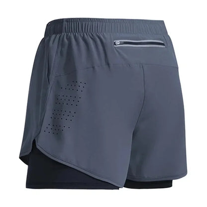 Men's Fitness Training Shorts Summer 2 In 1 Quick Dry